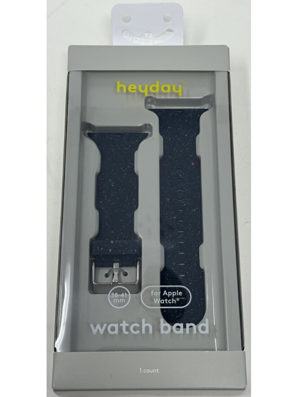Heyday - Apple Watch Silicone Band Size 38-41 mm in Black Speckle - 1 Count New
